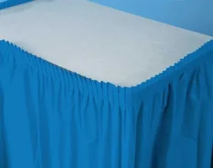 14' X 29" Cobalt Blue Plastic Table Skirts