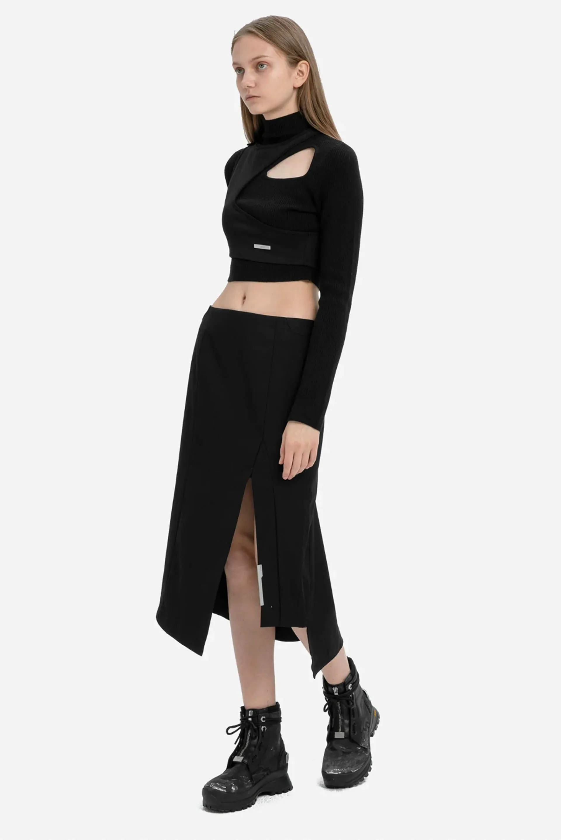 Asymmetrical Fitted Skirt