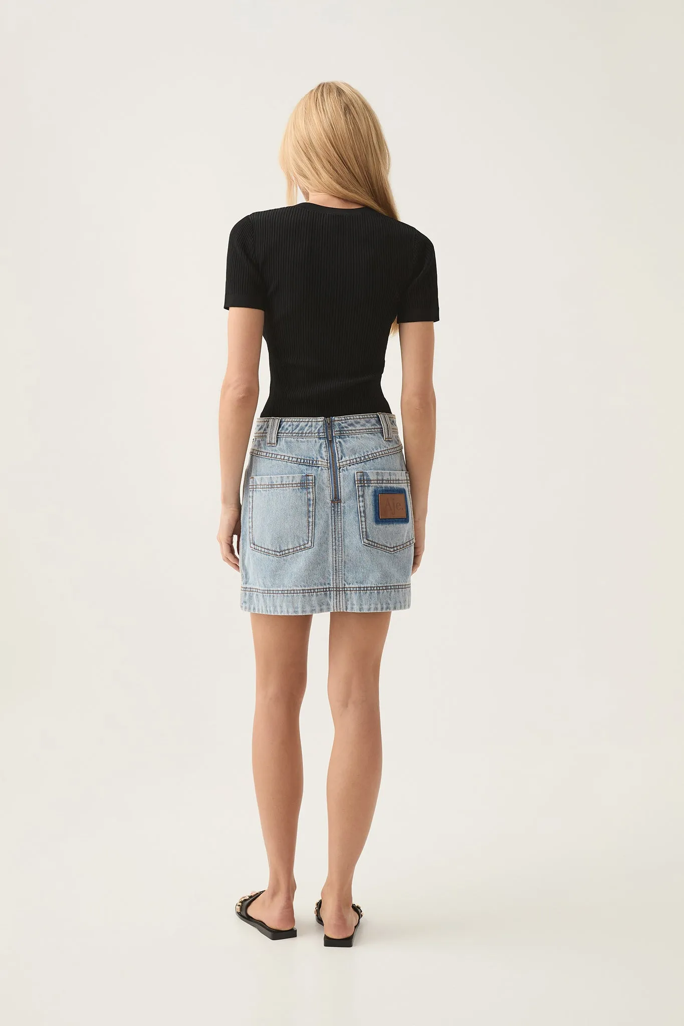 Aura Denim Mini Skirt