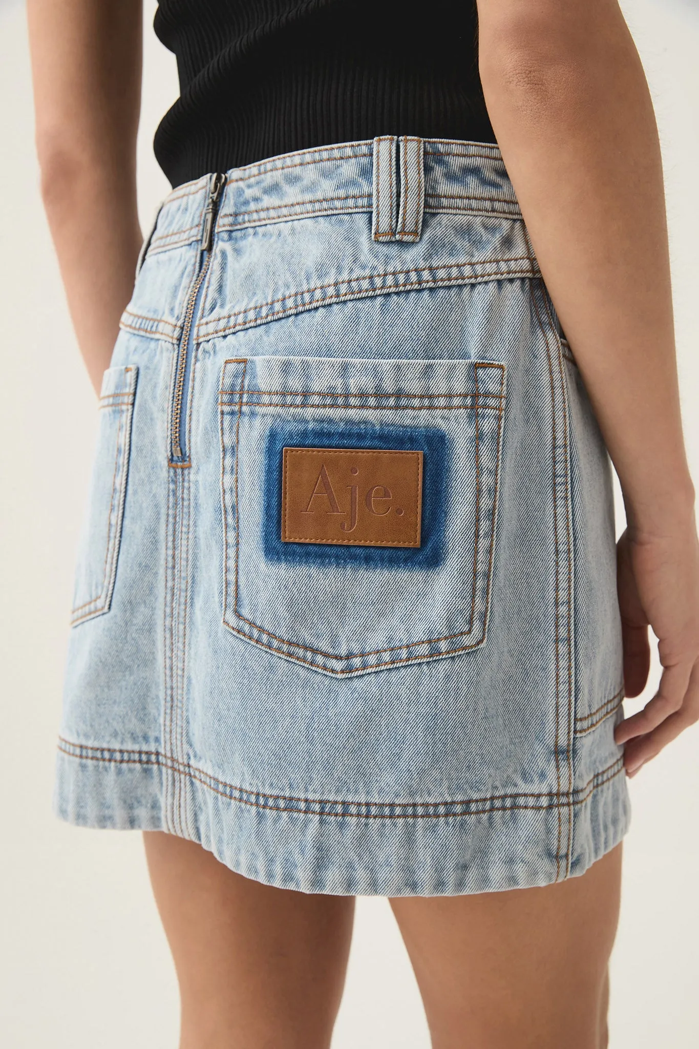 Aura Denim Mini Skirt