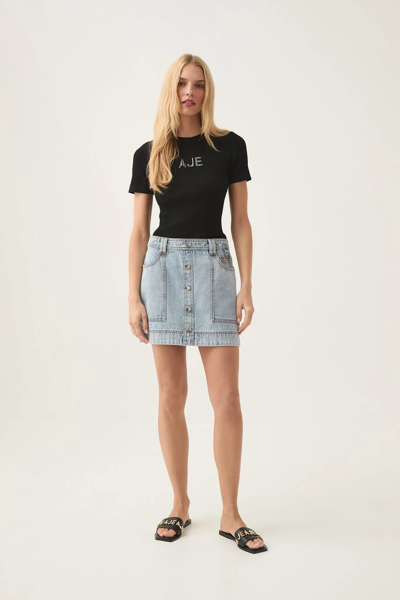 Aura Denim Mini Skirt