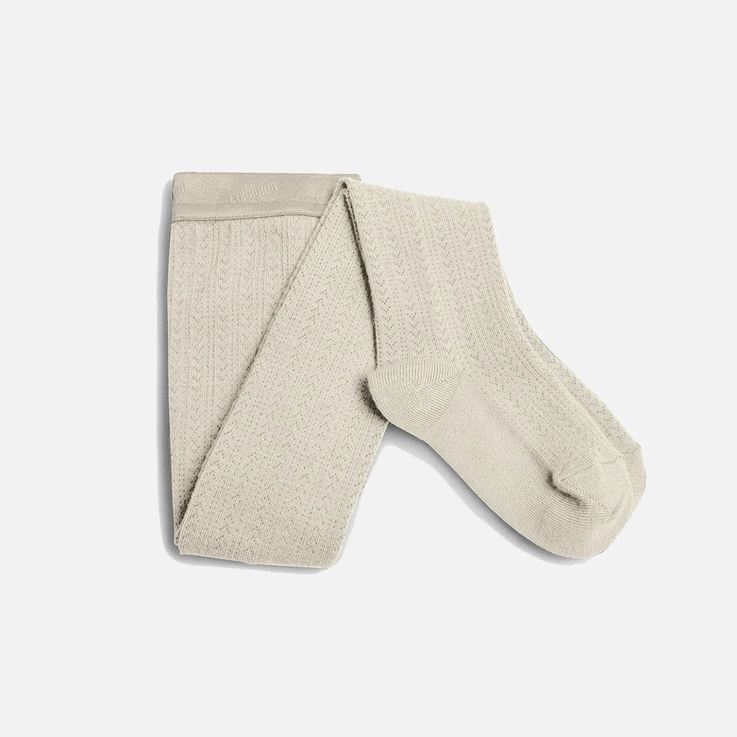 Baby & Kids Wool Pointelle Tights - Cream