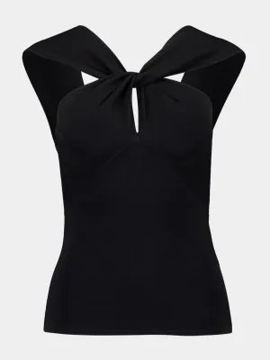 Black Crush Halter Neck Top