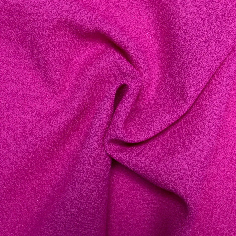 Bright Magenta Single Wool Crêpe