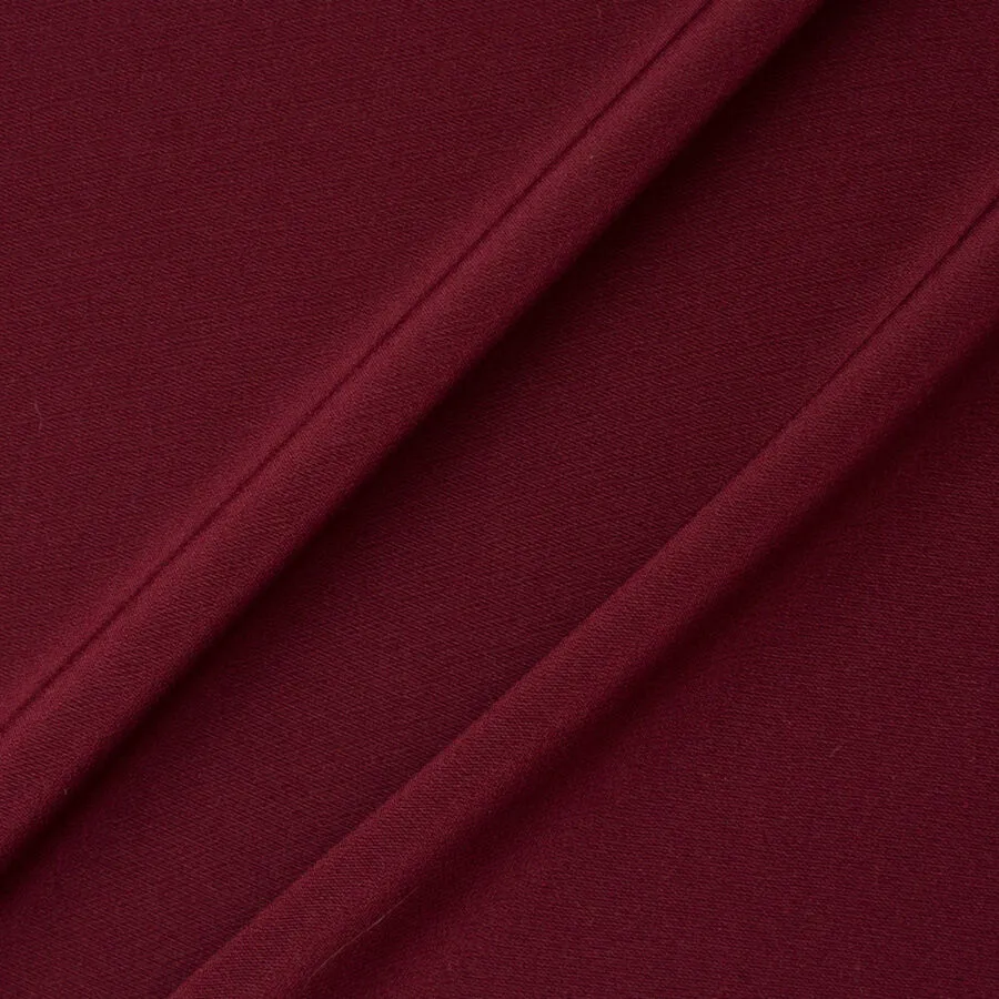 Burgundy Silk Crêpe de Chine