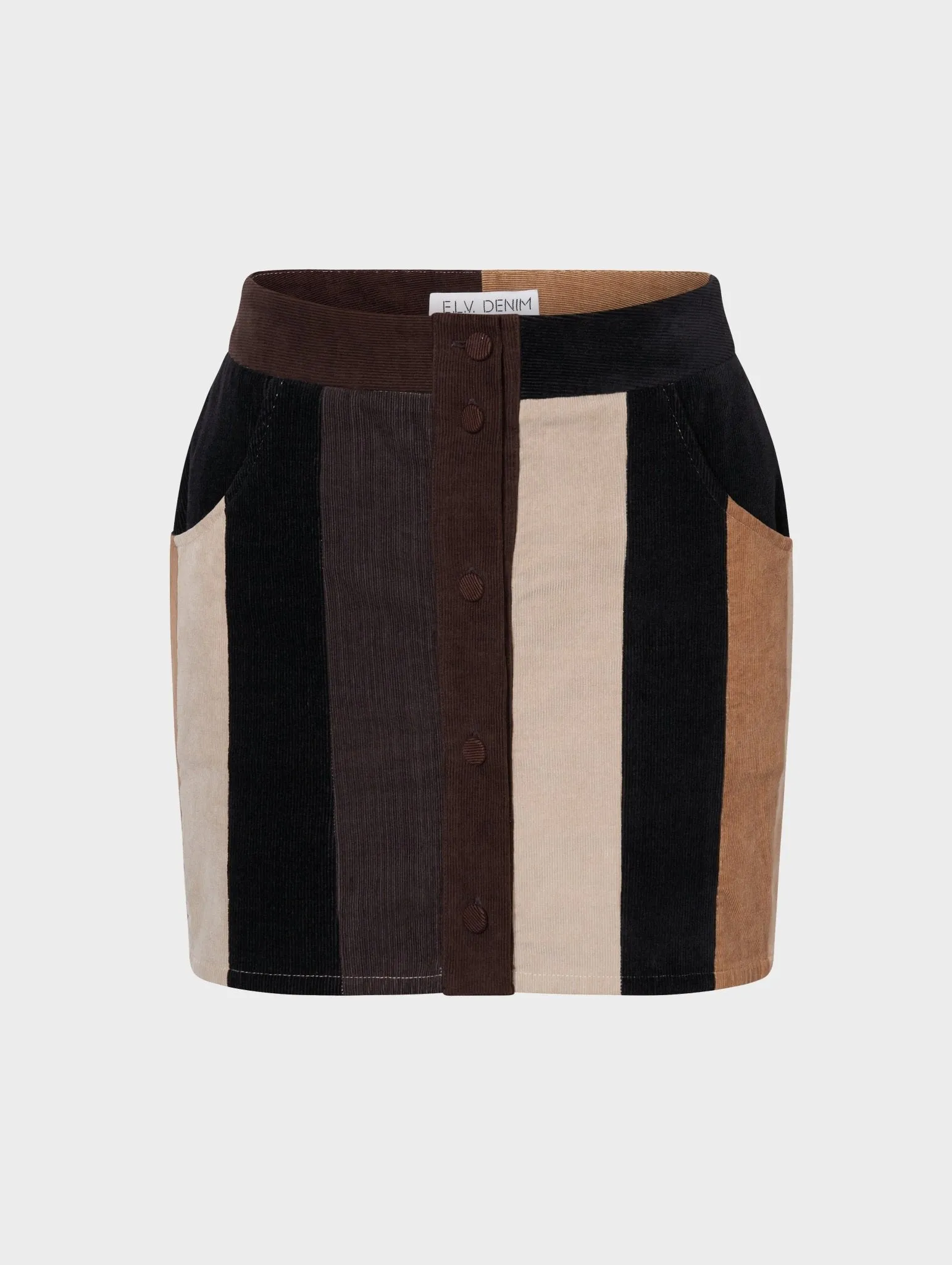 Corduroy Stripe Mini Skirt