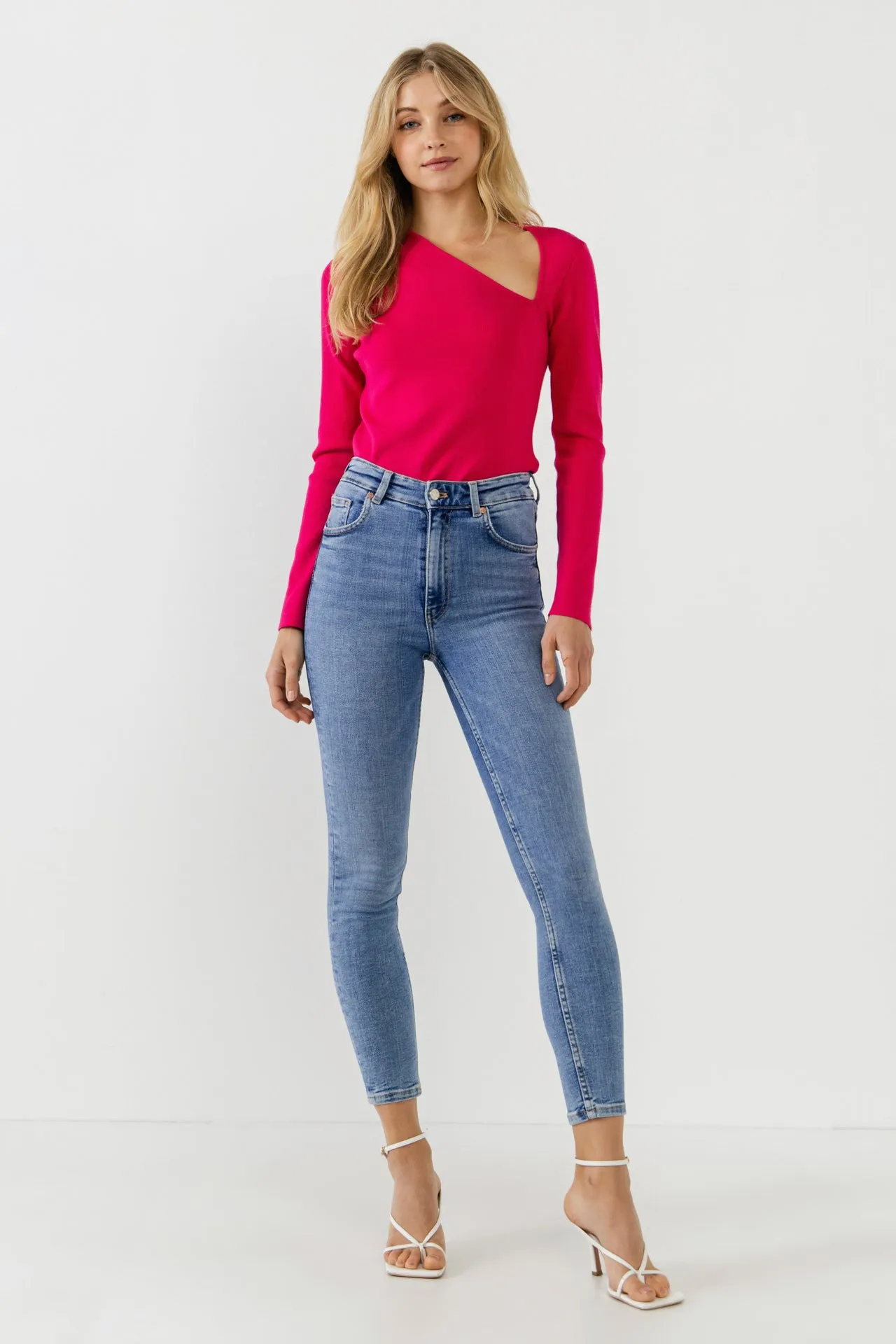 Cut out Long Sleeve Knit Top - Final Sale