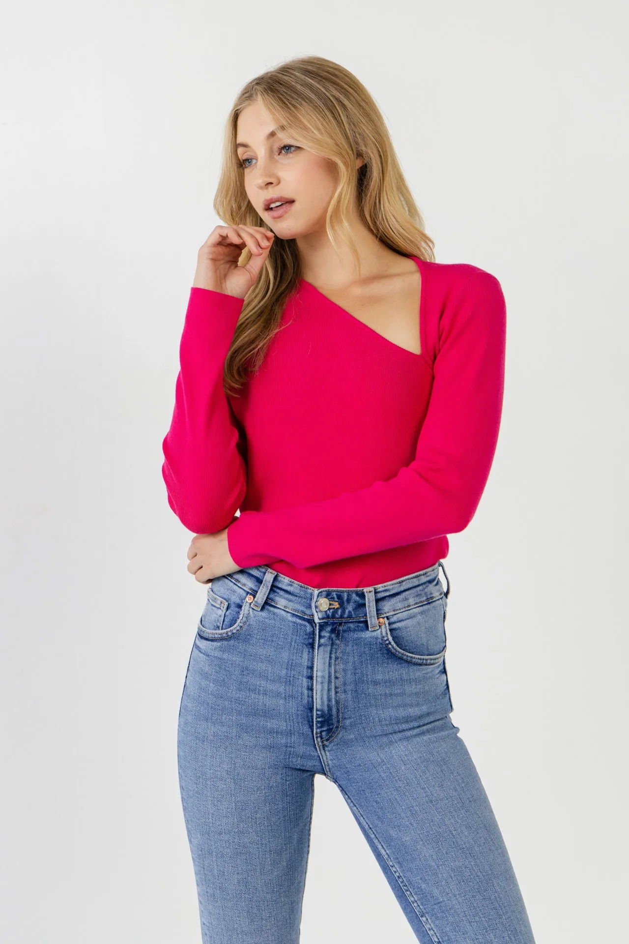 Cut out Long Sleeve Knit Top - Final Sale