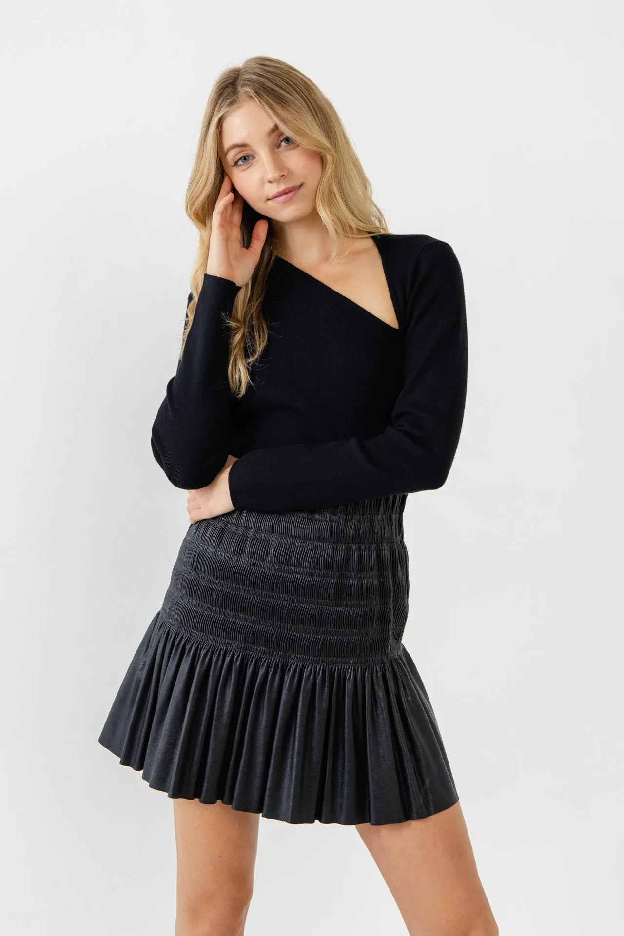 Cut out Long Sleeve Knit Top - Final Sale