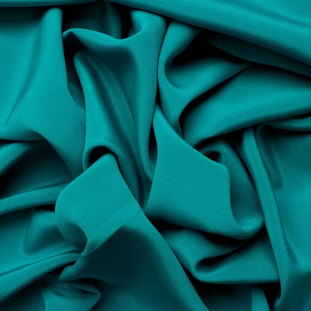 Dark Turquoise Stretch Crêpe