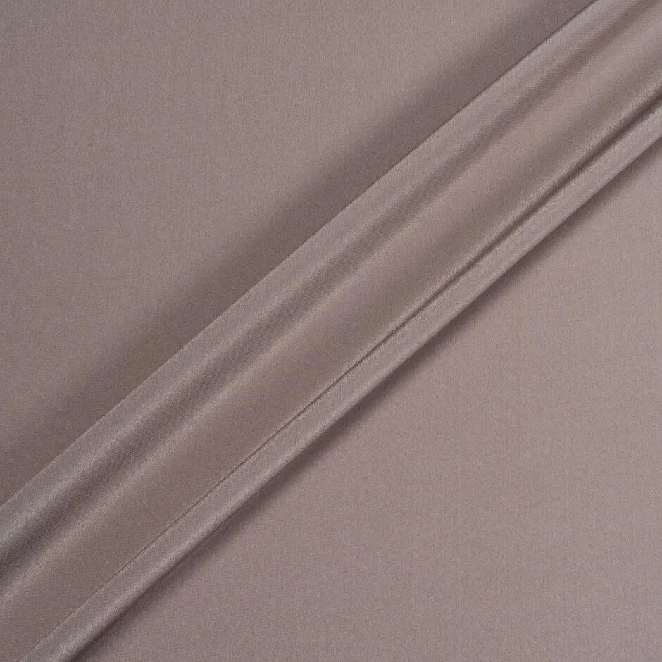 Deep Taupe Pure Silk Crêpe de Chine