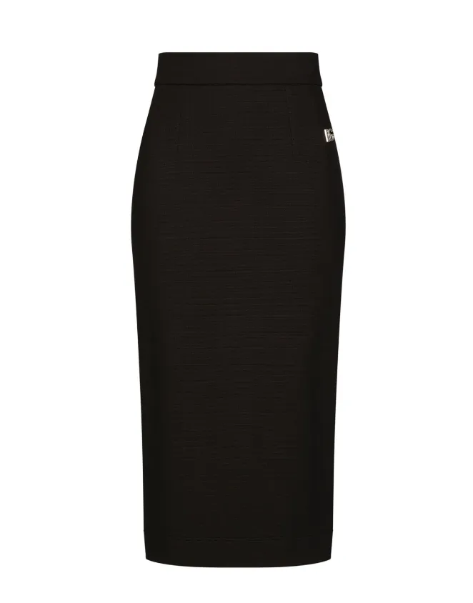 Dolce & Gabbana Milano rib midi skirt