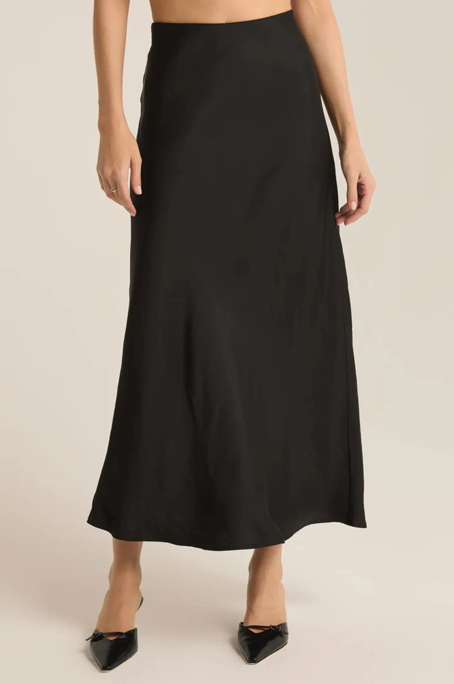 Europa Luxe Sheen Midi Skirt