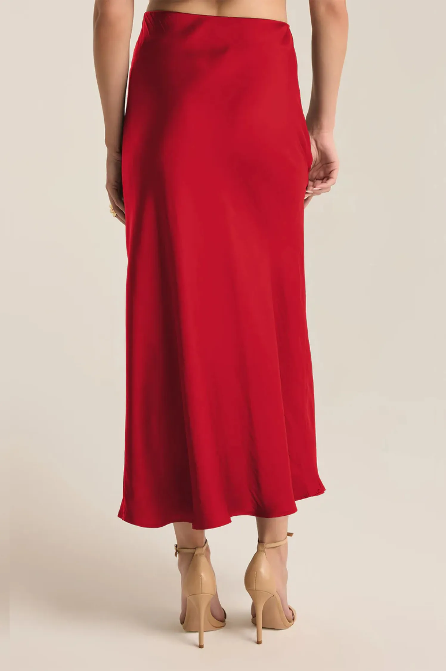 Europa Luxe Sheen Midi Skirt