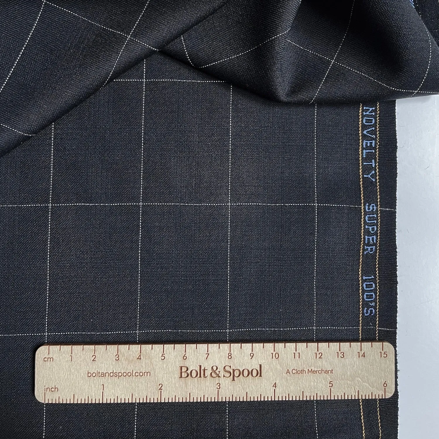 Exclusive Novelty Super 100s Suiting Wool - Black Checks