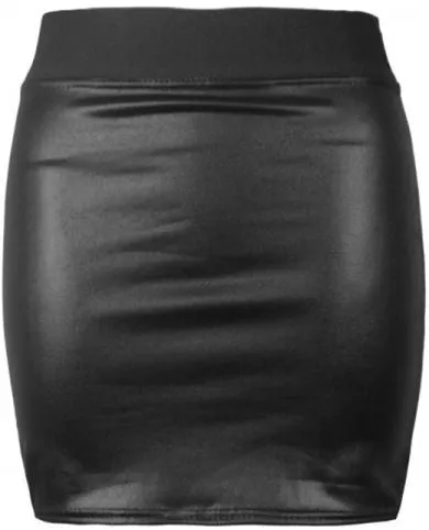 Faux Leather Miniskirt