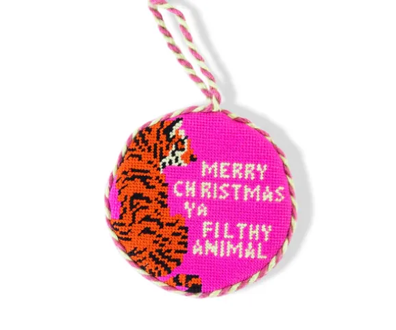 Filthy Animal Needlepoint Ornament