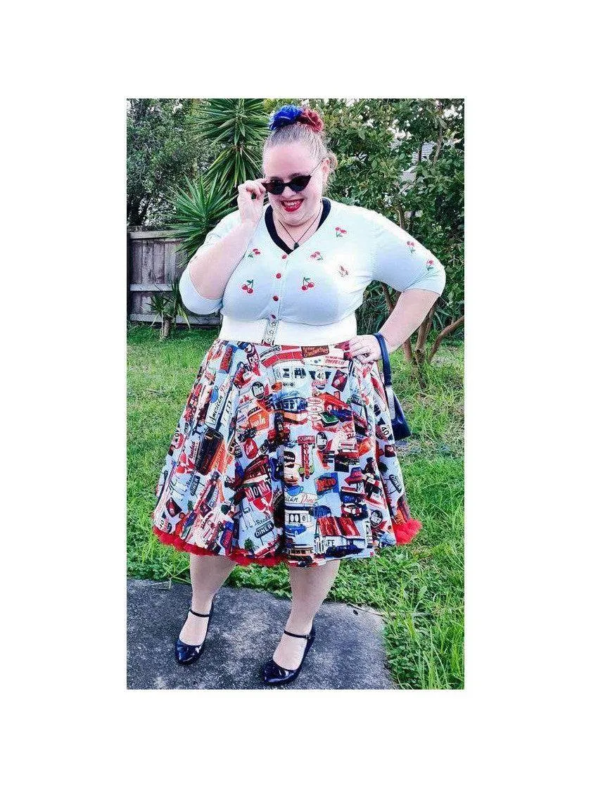 HAPPY DAZE DINER CIRCLE SKIRT