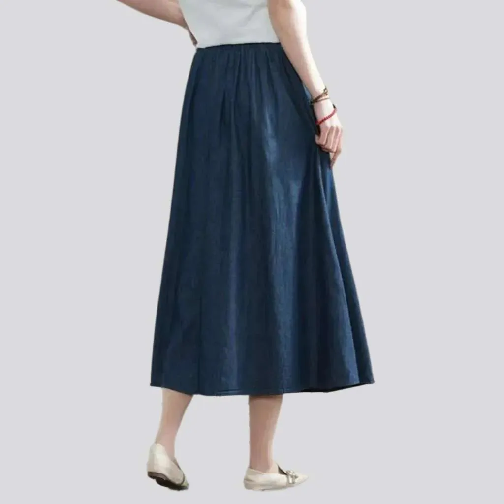 High-waist classic jeans skirt
 for ladies