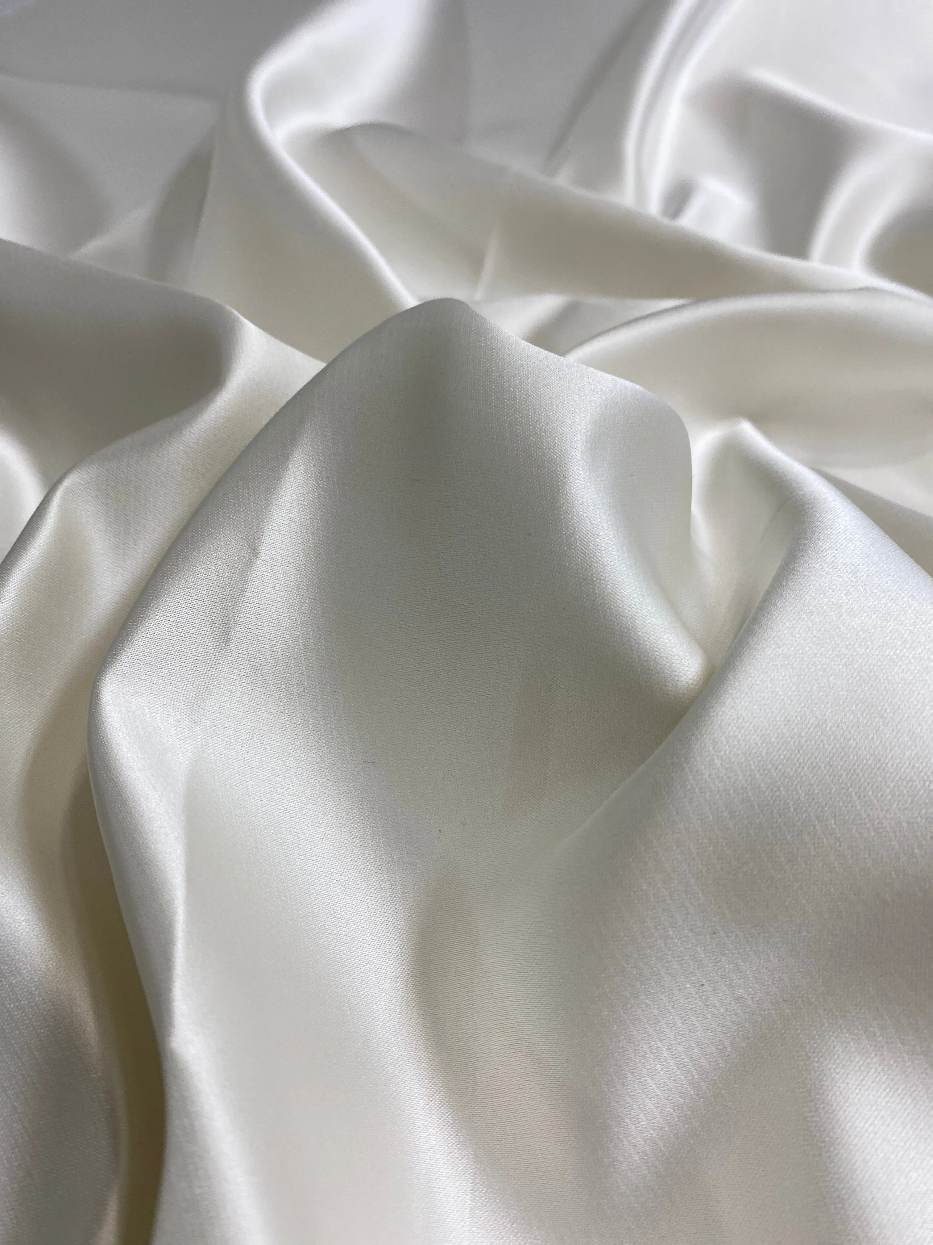 Ivory Italian Double Face Poly Satin