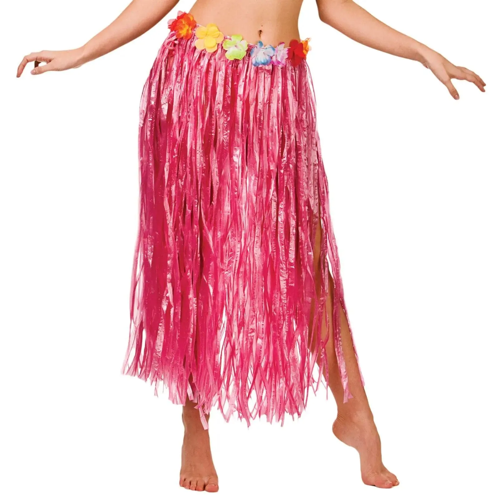 Long Hula Grass Skirt Hawaiian Party Flowers Length 80cm