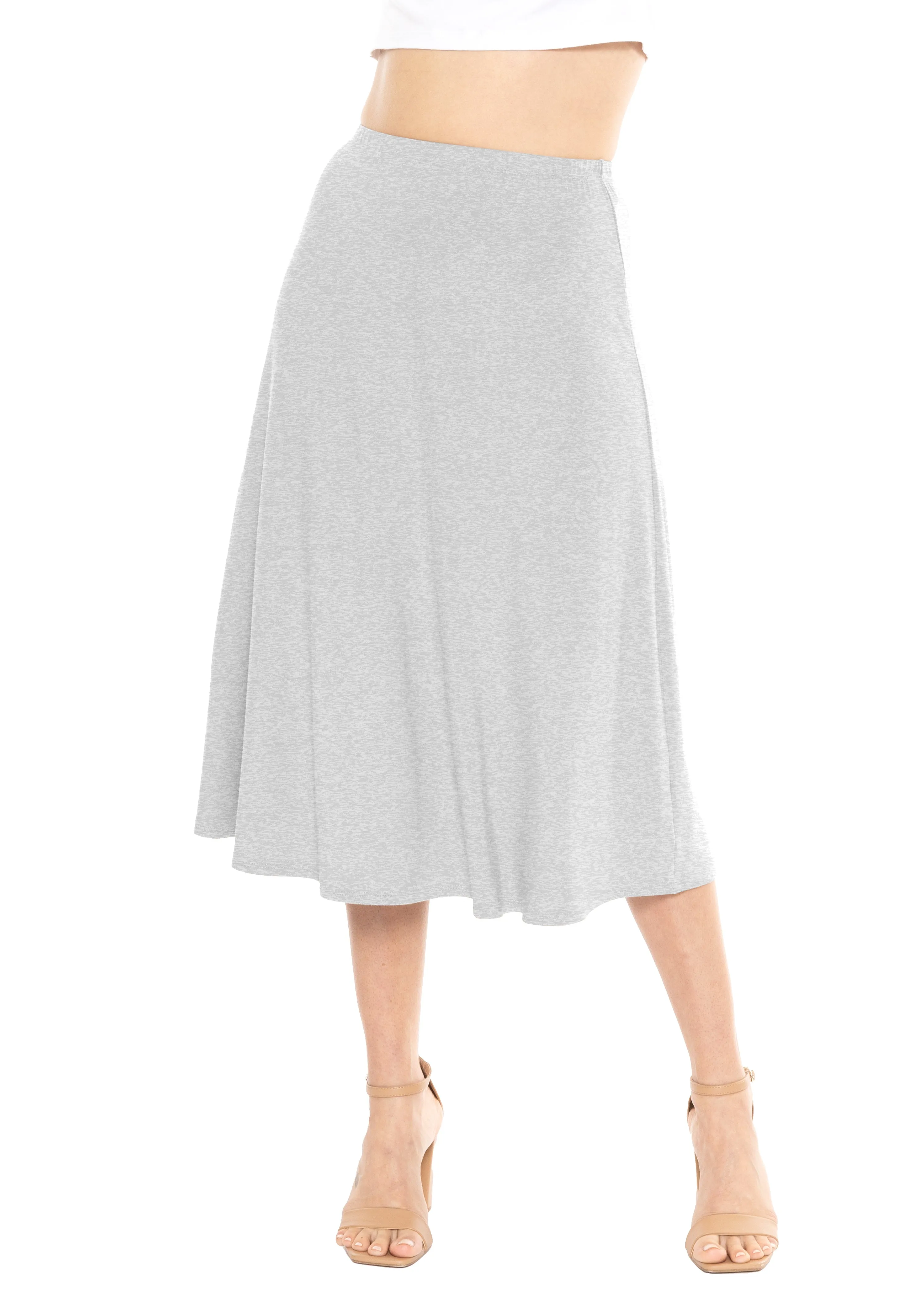 Midi A-Line Flowy Skirt | Comfortable Clothes for Women | S-5XL