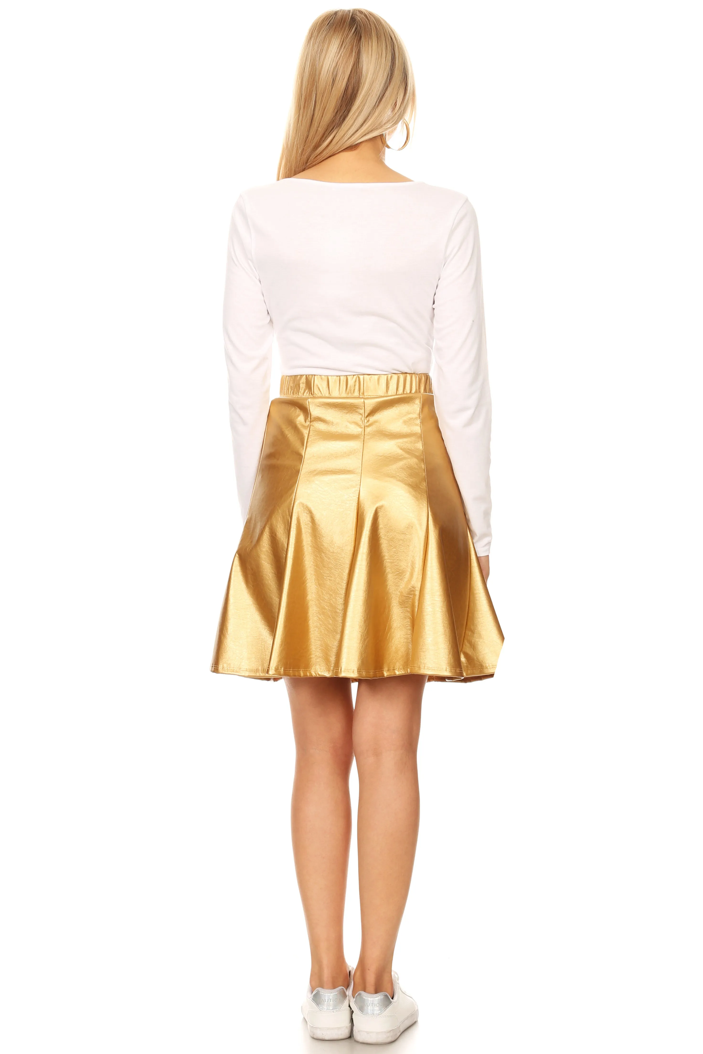 Move With Metallic Flounce Skirt