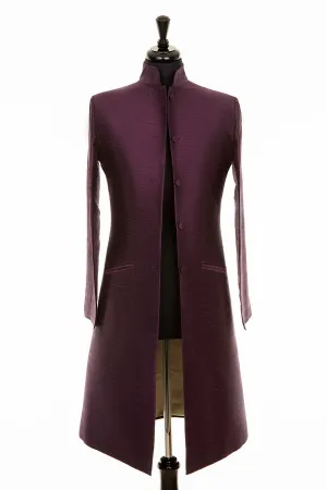 Nehru Coat in Aubergine