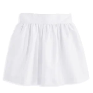 Party Skirt -- White Taffeta