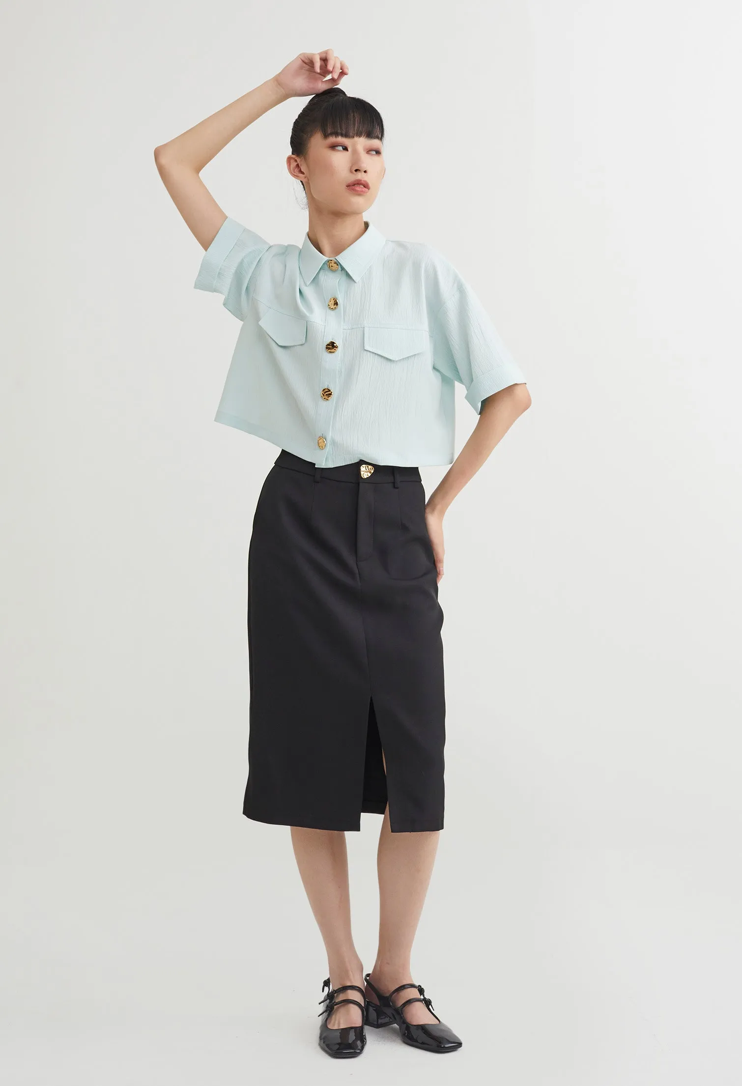 Quirky Smart Midi Skirt