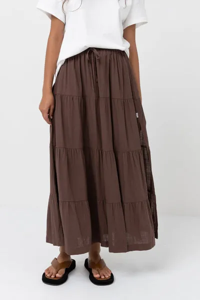 RHYTHM Classic Tiered Maxi Skirt - More Colors Available