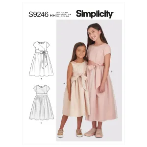 Simplicity Pattern 9246 Children's & Girls' Dresses