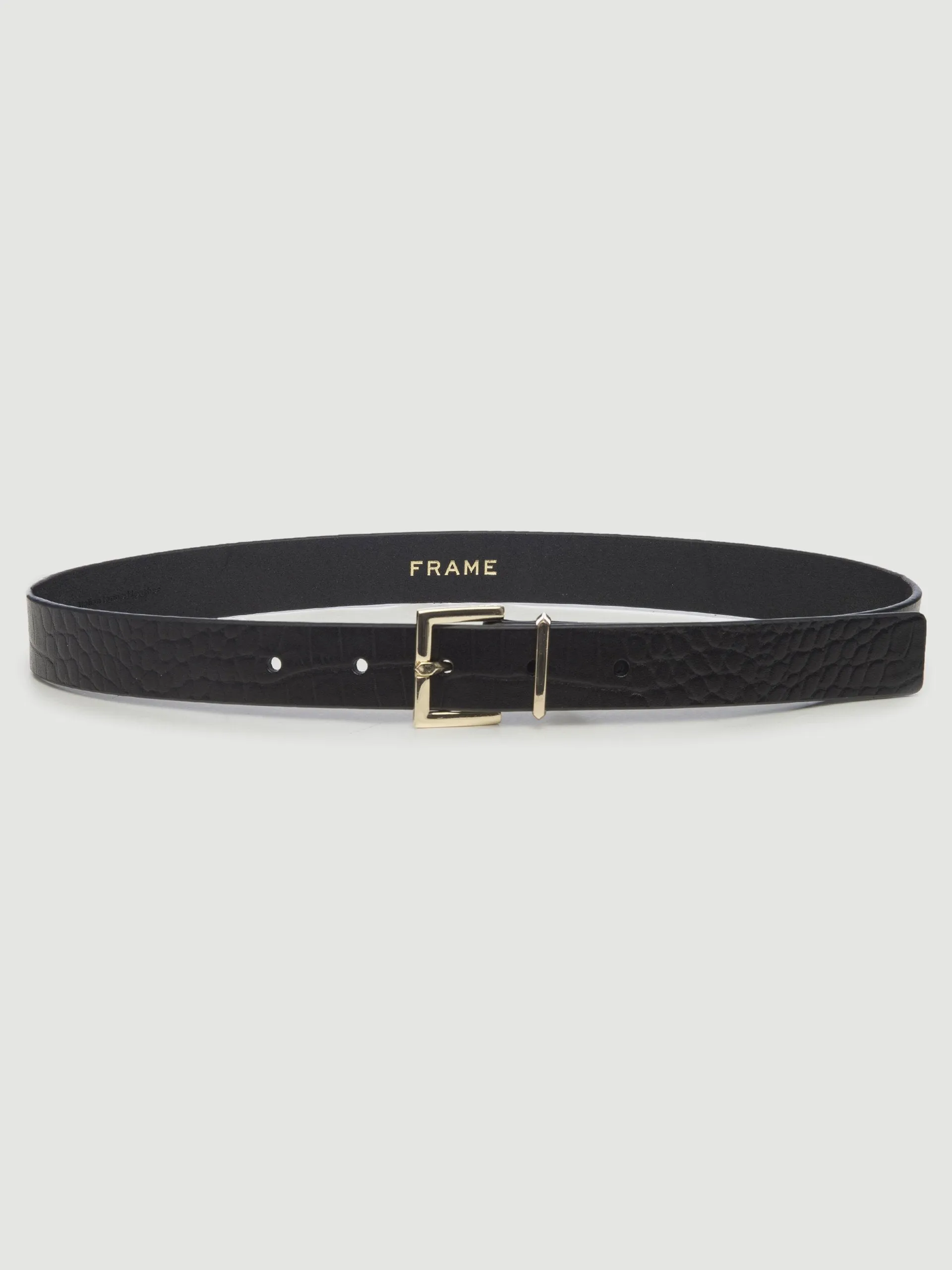 Square Buckle Belt -- Noir