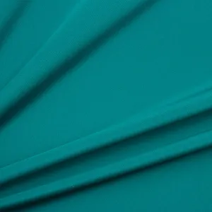 Teal Silk Marocain Crêpe