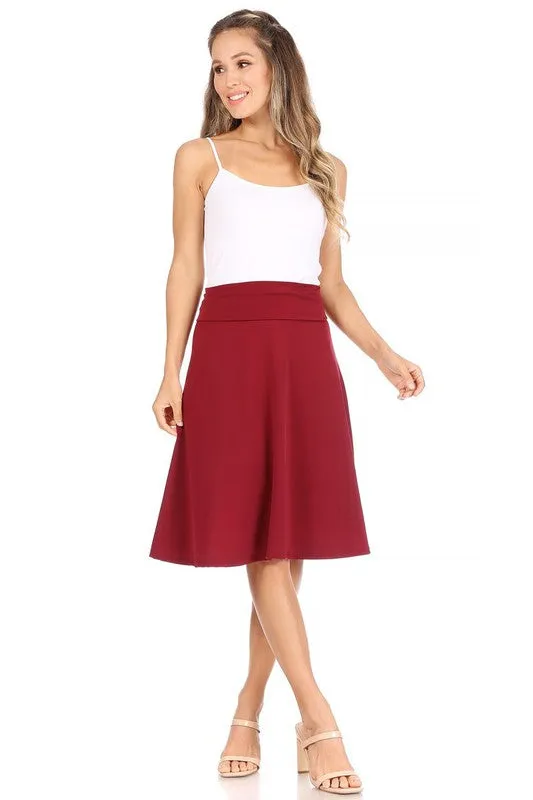 The Samantha A-line Midi Skirt