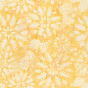 Timeless Treasures Tonga Batik Snowflake on Yellow Cotton Prints