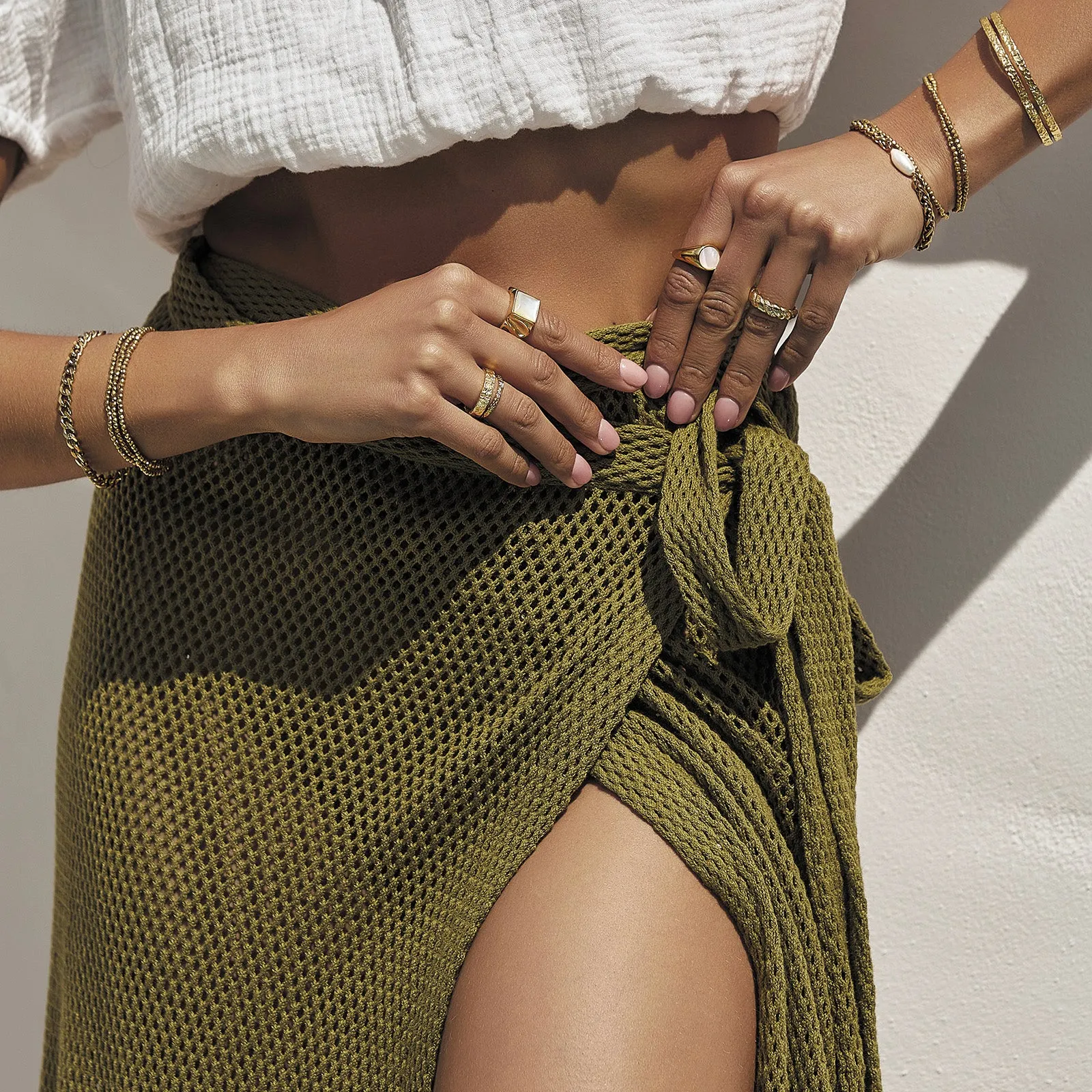 Verona Wrap Skirt - Pistachio